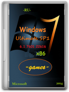 Microsoft Windows 7 Ultimate SP1 6.1.7601.22616 86 RU Games by Lopatkin (2014) 