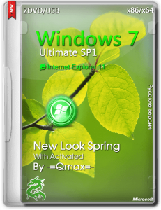 Windows 7 SP1 Ultimate New Look Spring by -=Qmax=- With Activated 6.1.7601.17514 (x86/x64) (2014) [RUS]