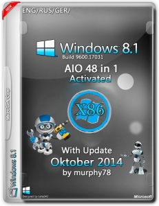 Windows 8.1 AIO 48in1 With Update Oktober by murphy78 v.6.3.9600.17031 (x86) (2014) [Rus/Eng/Ger]