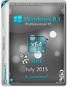 Windows 8.1 Pro VL 3in1 ESD July 2015 by Generation2 v.6.3.9600 (x64) (2015) [ENG/RUS/GER/MULTI6]
