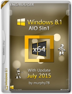 Windows 8.1 AIO 5in1 With Update July by murphy78 (x64) (2015) [ENG/RUS/GER]