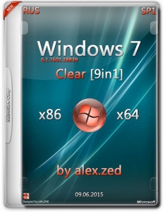 Windows 7 SP1 Clear 91 alex.zed (x86/x64) (2015) [Rus]