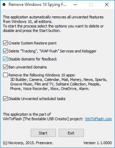 Novicorp Remove Windows 10 Spying Features 1.1.0000 Portable [En]