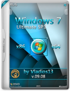 Windows 7 SP1 Ultimate [v.09.08] by vladios13 (x64-x86) (2015) [Rus]