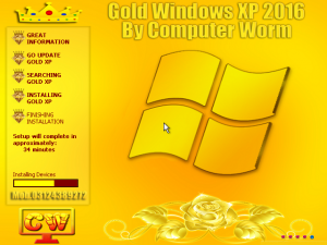 Gold Windows XP 2016 SP3 by Muhammad Sadeem(Eng+RusMUI) + Drivers v.2 (29.08.2015) (x86) [Eng+Rus]