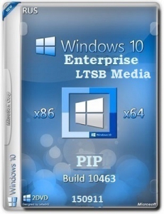 Microsoft Windows 10 Enterprise LTSB Media 10463.16393.150819-1946.th1 PIP by lopatkin (x86-x64) (2015) [Rus]
