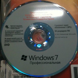 Windows 7  SP1 x64 [OA CIS and GE] (Original) 6/11 X17-04751-02 [Ru]