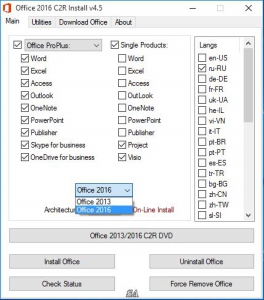 Microsoft Office 2013-2016 C2R Install 4.5 by Ratiborus [Multi/Ru]