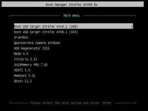 Boot USB Sergei Strelec 2015 v.8.4. Win8.1 (x86/x64) [Ru]