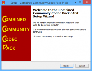 Combined Community Codec Pack (CCCP) 2015-10-18 [En]