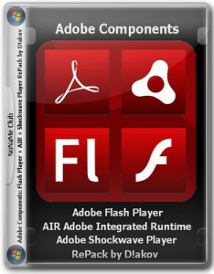 Adobe components: Flash Player 20.0.0.306 + AIR 20.0.0.260 + Shockwave Player 12.2.4.194 RePack by D!akov [Multi/Ru]
