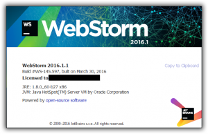 JetBrains WebStorm 2016.1.1 Build #WS-145.597 [En]