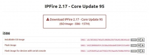 IPFire 2.17 - Core Update 95 [i586] 1xCD, 2xIMG
