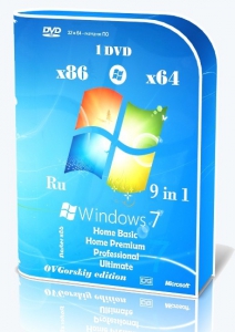 Microsoft Windows 7 SP1 x86/x64 Ru 9 in 1 Origin-Upd 09.2016 by OVGorskiy 1DVD