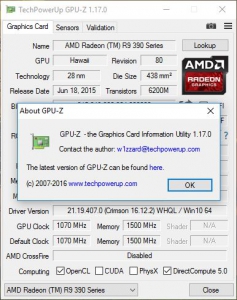 GPU-Z 1.17.0 + ASUS ROG Skin [En]