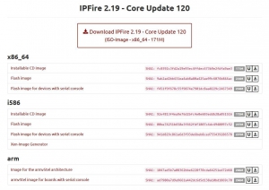 IPFire 2.25 - Core Update 146 2.25 - CU146 [i586, x86-64, armv5tel] 2xCD, 3xIMG