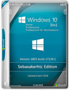 Windows 10 1803 Build 17134.1 3in1 (x64) Sebax&#8203;akerh&#8203;tc&#8203; Edition [Multi/Ru]