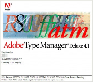 Adobe Type Manager Deluxe 4.1 build 243 [En] Installed