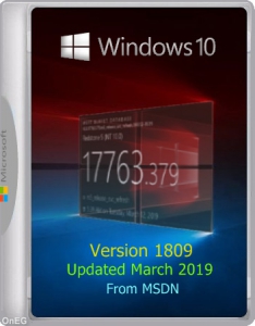 Microsoft Windows 10 Version 1809 Build 17763.379 (Updated March 2019)   MSDN [Ru]