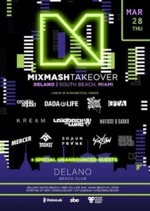 Laidback Luke & Afrojack & Bassjackers & Fedde Le Grand @ Mixmash Takeover, Delano Beach Club Miami, Miami Music Week, United States 2019-03-28