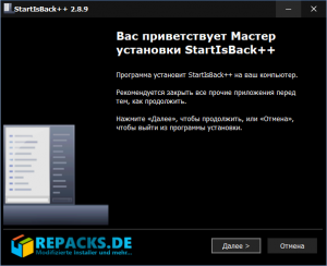 StartIsBack++ 2.8.9 RePack by VandIT [Multi/Ru]