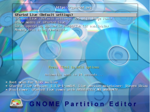GParted LiveCD 1.1.0-1 [i686, i686-pae, amd64] 3xCD