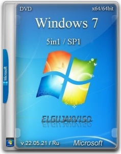 Windows 7 SP1 5in1 (x64) Elgujakviso Edition (v.22.05.21) [Ru]