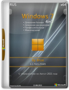 Windows 7 (6.1.7601.25796) x64 (4in1) by Brux