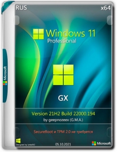 Windows 11 Pro x64 21H2.22000.194 [GX 05.10.21] by geepnozeex (G.M.A) [Ru/En]