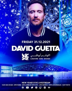 David Guetta - Live @ New Year's Eve Livestream, Louvre Abu Dhabi, United Arab Emirates (2021-12-31)