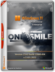Windows 11 21H2 x64 Rus by OneSmiLe [22000.708] (Fix 2022/30.05)