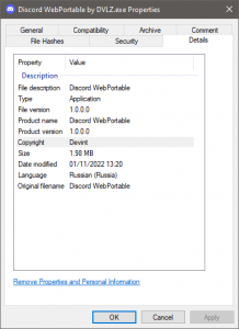 Discord Web-Portable by DVLZ 1.2 [Ru/En]
