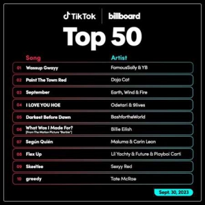VA - TikTok Billboard Top 50 Singles Chart [30.09] 