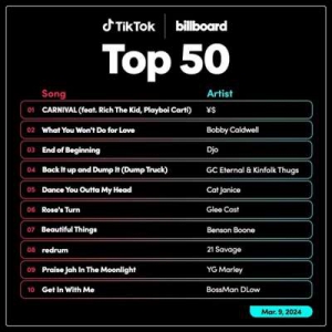  VA - TikTok Billboard Top 50 Singles Chart [09.03]