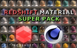 3D  - Redshift Material Super Pack [LIB4D]