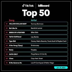  VA - TikTok Billboard Top 50 Singles Chart [01.06]